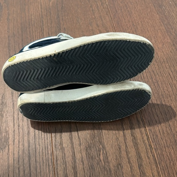 Golden Goose Women’s Navy Velvet & Leather High Tops Zipper Closure Size 38/8 - Picture 5 of 6